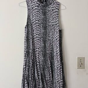 Sleeveless Black and Gray Dress